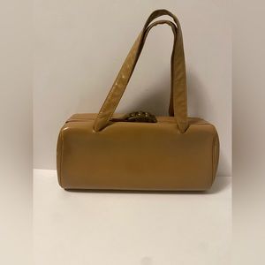 Vintage Ronay Tan Brown Leather Handbag 1950s